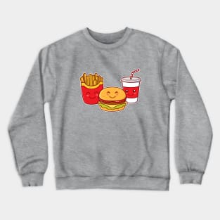 Kawaii Burger and French Fries Crewneck Sweatshirt